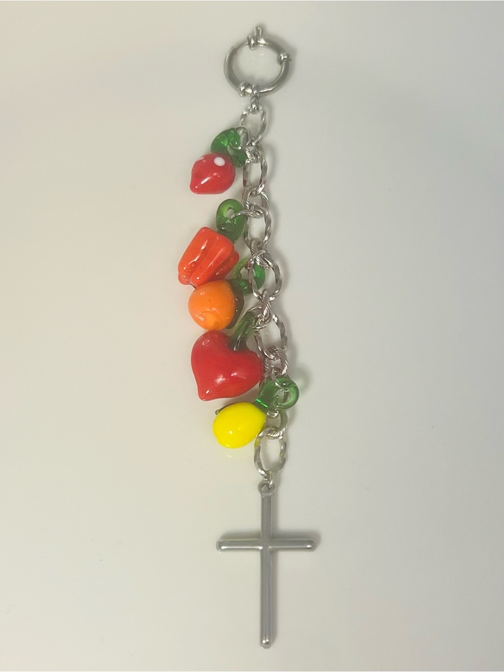 Know Them by Their Fruits  Cross Bag Charm or Keychain